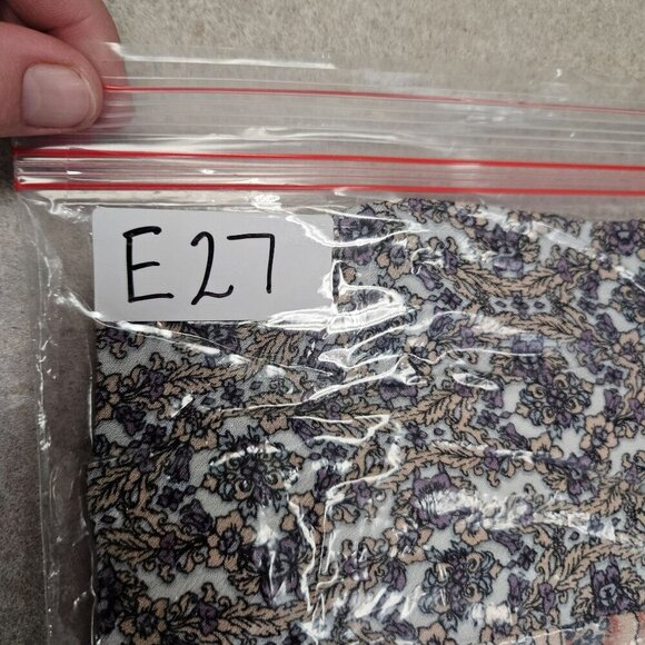 Clover + Scout S Boho‎ Floral Lace Panel Tunic size S Rayon Cotton Purple Cream - Picture 10 of 10